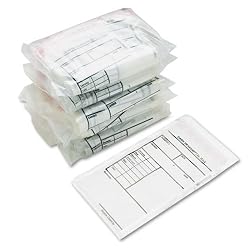 MMF Industries 236006920 Cash transmittal bags, self-sealing w/permanent adhesive, 6 x 9, clear, 500/box