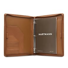 Hartmann Belting Leather 3 Ring Zip Binder