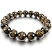 Men,Women's 10mm 12mm Bracelet Link Wrist Energy Stone Agate Brown Buddha Mala Beads