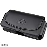 Black Horizontal Leather Pouch For SideKick II III 2 3...