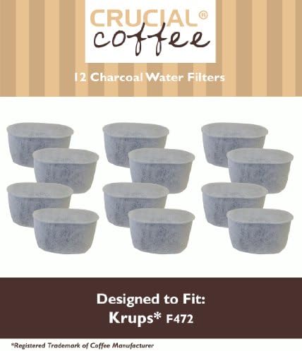 Krups Style F472 Charcoal Water Filters, 12 count
