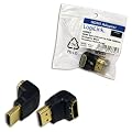 Rechtwinkliger Adapter - HDMI - HDMI, 19-polig (M) - HDMI, 19-polig (W) - Schwarz
