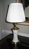 Belleek Fine Parian China Irish Shamrock Lamp/Reed & Barton (Ireland)