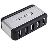 USB Highspeed 7 Port Hub w/ AC Adapter (Silver)