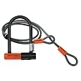 Kryptonite Evolution Mini-7 Bicycle U-Lock with Transit FlexFrame Bracket (3.25-Inch x 7-Inch) with 4-Foot Flex Cable