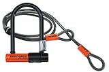 Kryptonite Evolution Mini-7 Bicycle U-Lock with Transit FlexFrame Bracket (3.25-Inch x 7-Inch) with 4-Foot Flex Cable