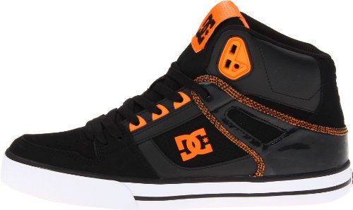DC Shoes Spartan High WC Black/Blazing Orange Skate Shoes UK 8