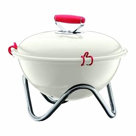 Bodum Fyrkat 13.4-Inch Portable Charcoal Grill, Off-WhiteBodum Fyrkat 13.4-Inch Portable Charcoal Grill