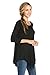 Frumos Womens Tunic 3/4 Sleeve Handkerchief Hem Tunic Top Black 2XL