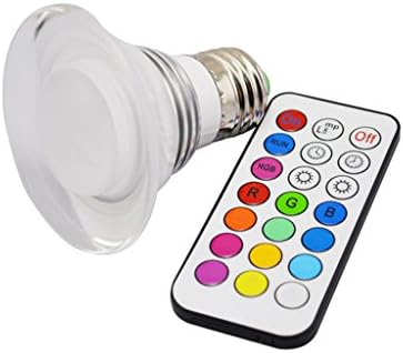 GREXISTAR 3W Colorful RGB Crystal Customized Timing Setting LED IR Remote Control for Christmas Home Party Wedding (Mashroom-E27)