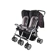Combi Twin Savvy LX Side by Side Double Stroller in Black/Chili