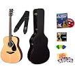Yamaha FG700S Acoustic Guitar Bundle with Yamaha Hard Case, DVD, Picks, Strap, Strings, Pick Card, and Polishing Cloth