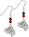 Rutgers Scarlet Knights Bicone Crystal Earrings