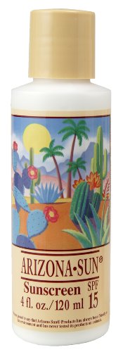Best Price Arizona Sun - Sunblock SPF 15 - 4 oz - Sun Protection Lotion - Natural Oil Free Sunscreen Cream - Face and Body Sun Screen - Sun Block for Outdoors