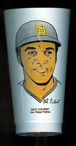 1973 Nate Colbert San Diego Padres 7 Eleven Baseball Cup