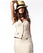 Linen Shine Contrast Vest main image