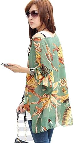 Women's Bohemian Batwing Sleeve Chiffon Beach Loose Shirt