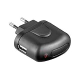 Wicked Chili 220V Netzteil auf USB Adapter für Apple iPod Nano 5G 5. Gen. / Ladegerät Ladeadapter in schwarz