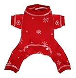 Hip Doggie Red Snowflake Longjohns, Medium