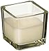 Zest Candle 12-Piece Votive Candles, White Citronella Square Glass