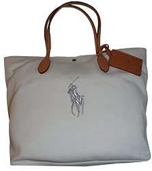 Women's Ralph Lauren Purse Handbag Canvas and Leather