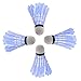 BLUBOON(TM) LED Badminton Set Shuttlecock Dark Night Glow Birdies Lighting for Outdoor/Indoor Sports Activities (Blue, 4 Pcs)