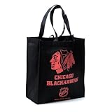 Chicago Blackhawks Black Reusable Tote Bag