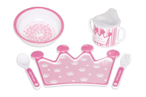 Mud Pie Baby Princess Crown Plate Melamine Set