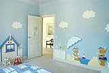 Seaside Beach Teddy Bears 3D Wood Wall Mural Set & Beach House