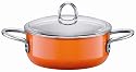 Silit 2-1/2-Quart Low Casserole with Lid, Wild Orange