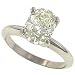 2.03cttw Oval 6-Prg Diamond Solitaire Ring Egl G-H/si1