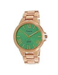 Mark Naimer Fashion Watch in Bronze Tone with Roman Numeral on Green Dial