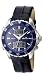 Ellesse gents black leather strap with blue ana-digi dial watch