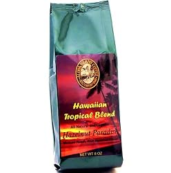 Aloha Island Kona Hawaiian Organic Hazelnut Flavored Coffee 8 Oz Ground