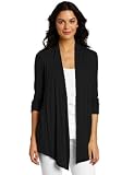 AGB Womens Rj 3/4 Sleeve Cozy 2fer With Asymmetrical Ruffle Inset