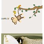 Fixpix Wall stickers/wall decals DS-08219 Monkey on tree Home Art, Wall paper Home Art Deco Mural Point wall Sticker