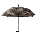 Target brn/ khaki plaid Walking stick/umb Mnl opn/cls