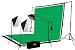 ePhoto Professional Photography Video Chromakey 10x12 Ft Green White Black Muslin Backdrop Support Kit & Softbox Hair light Boom Stand Kit by ePhotoInc H9004SB-1012BWG