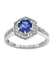 14K White Gold Tanzanite and Diamond Ring -- LIFETIME WARRANTY