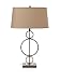 Table Lamp with Oval Khaki Hardback Shade