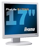 Iiyama ProLite B1706S 43,2cm (17 Zoll) LCD Monitor DVI-D, VGA (Kontrast dyn. 800:1, 5ms Reaktionszeit) wei�