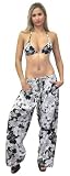 Black & White Printed 2 Pcs Bikini Bra Capri Payjama Set Beach Swimwear Lingerie Xmas Christmas Gift Black & White Printed 2 Pcs Bikini Bra Capri Payjama Set Beach Swimwear Lingerie Xmas Christmas Gift