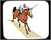 Decorated Mouse Pad with galloping, jockey, racing, thoroughbred, horse