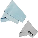 (2 Pack) MagicFiber Ultra Fine Goja Microfiber Cleaning Cloths for LCD screen, Camera Lens, Glasses and other delicate surfaces (1 Sky Blue, 1 Grey / Premium 200mg) Removes fingerprints and oil with just a swipe! Perfect for Tablets (iPad, Xoom, Galaxy Tab, Kindle, Nook), Cell Phone (iPhone, HTC, Droid, Samsung, Android, Blackberry), Laptop and LCD TV screens