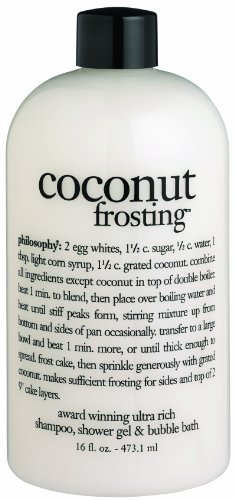 Philosophy Coconut Frosting Shampoo/Shower Gel/Bubble Bath, 16 Ounces
