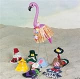 Review   / 1 Large Pink Flamingo Yard Ornament w/ Clothes 9 seasonal costume Outfits