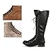 Breckelle Georgia-35 Lace Up Millitary Knee High Boot