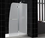 DreamLine SHDR-3148726-04-FR2 Aqua Shower Door Frosted Glass, Brushed Nickel