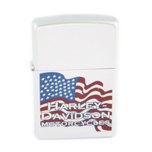 Zippo 1220051 Harley Davidson Flowing Flag - HD - Satin Finish Preisvergleich