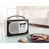 PURE EVOKE MIO CHOCOLATE 50'S STYLE DAB RADIO WITH BUILT-IN CHARGEPAK